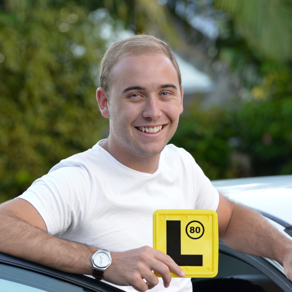 Learner driver receiving automatic driving lessons in St Albans